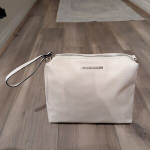 Steve Madden White Wristlet Clutch